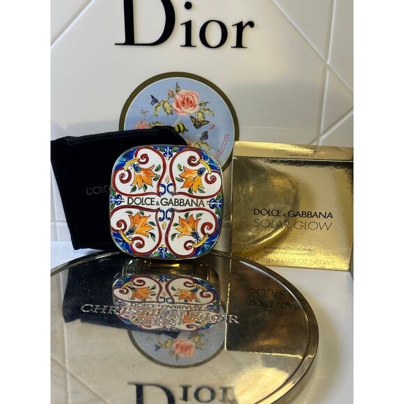 Dolce & Gabbana Solar Glow Illuminating Powder Duo -1 SWEET PINK -  NEW in BOX - Picture 1 of 5